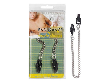 Spartacus Endurance Plastic Grabber Nipple Clamps with Link Chain - SPF-39