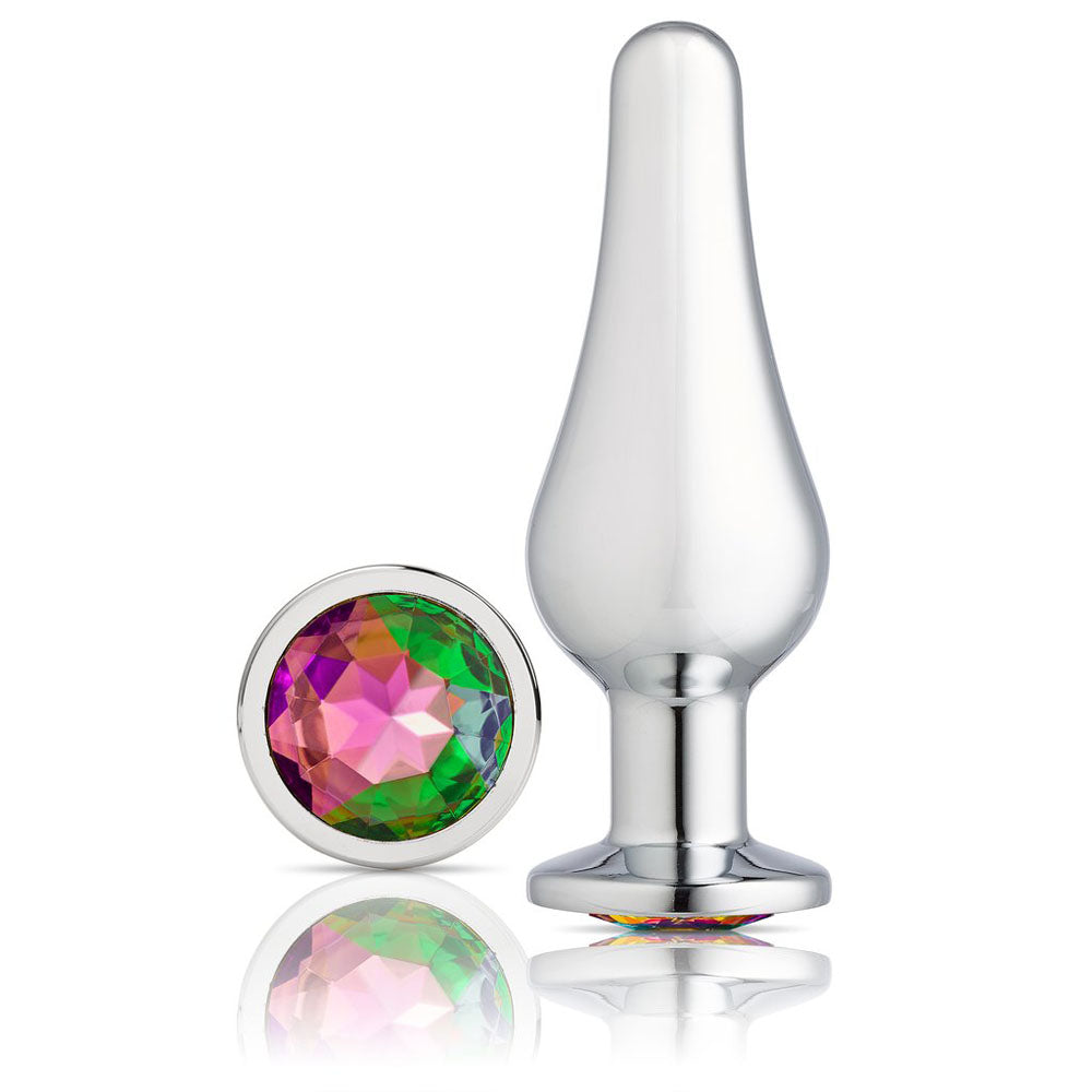 Cloud 9 Novelties Gems Silver Chrome Tall Plug - Medium by Cloud 9 Novelties
