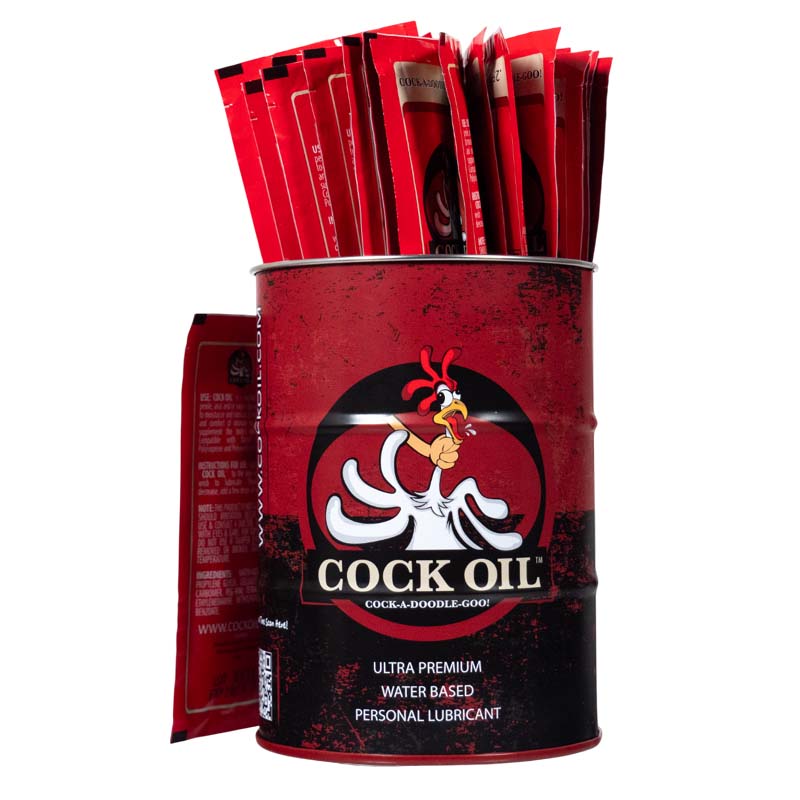 Collector’s Edition Cock Oil Branded Drum – With 25 Foil Packets by Cock Oil