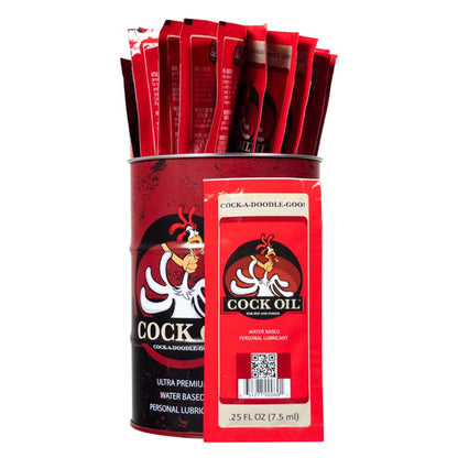 Collector’s Edition Cock Oil Branded Drum – With 25 Foil Packets by Cock Oil