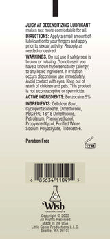 Juicy Af Desensitizing Gel Lube 4 Oz