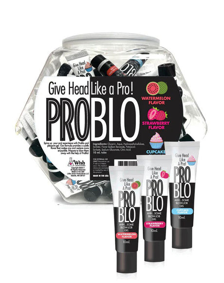 Little Genie Pro Blo Oral Pleasure Gel — 66-Pack 10ml Tubes (3 Flavors) - LG-BT528B