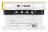Sportsheets Shadow Day Collar — Black Faux Leather - SS10303