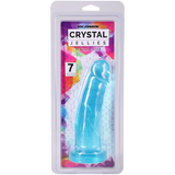 Doc Johnson Crystal Jellies Realistic Dildo — 7 in Teal - DJ0288-45-CD