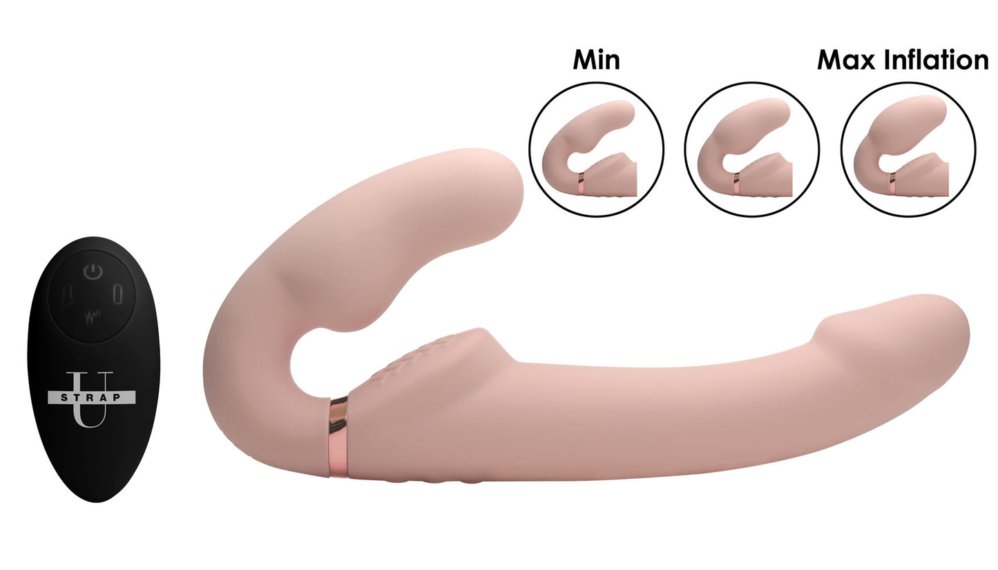 World's 1st Remote Control Inflatable Ergo-Fit Strap-on - Flesh by XR Brands