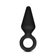 Blush Anal Adventures Silicone Loop Plug — Small, Black - BL-10785
