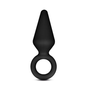 Blush Anal Adventures Silicone Loop Plug — Small, Black - BL-10785