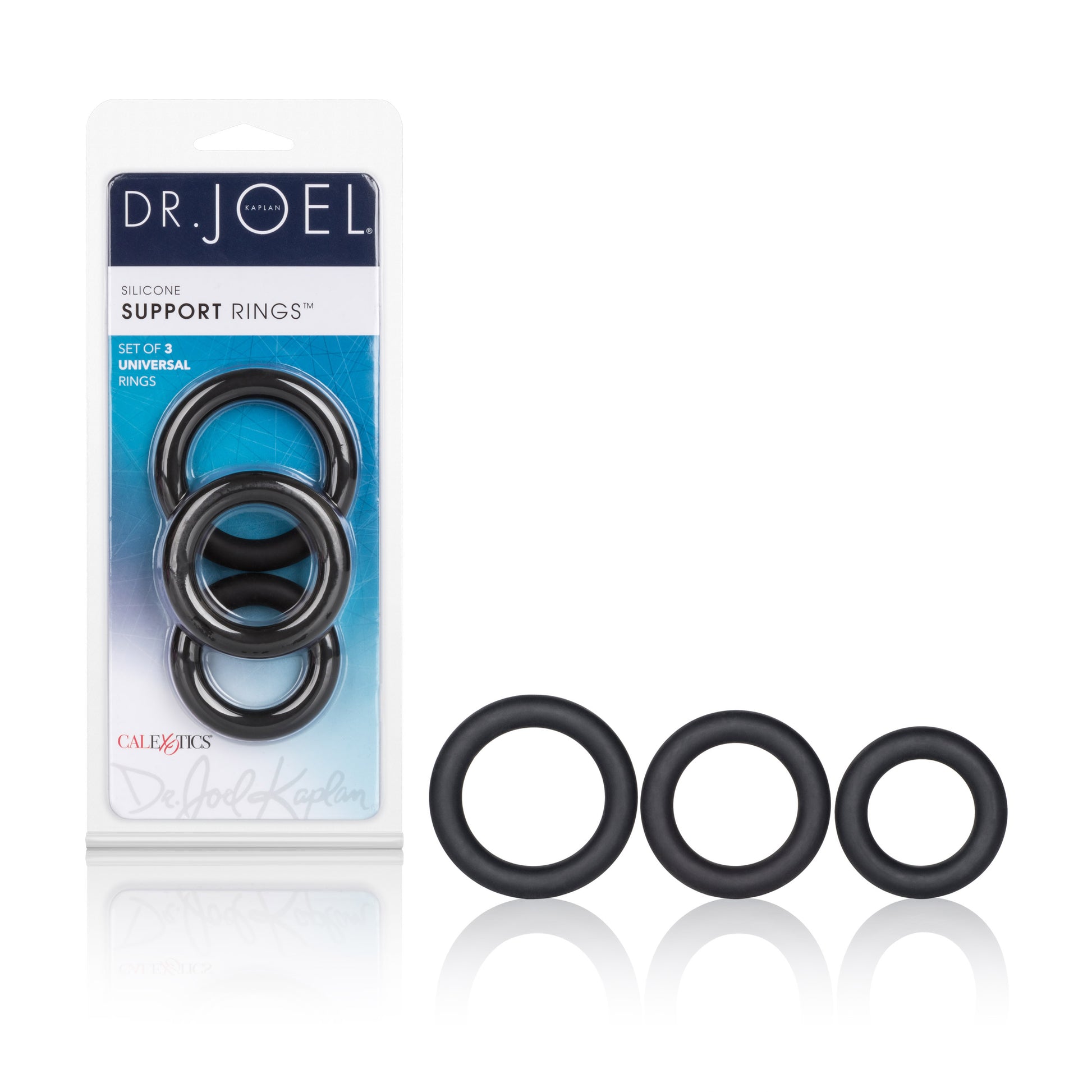 Dr. Joel Kaplan Silicone Support Rings - Black by CalExotics