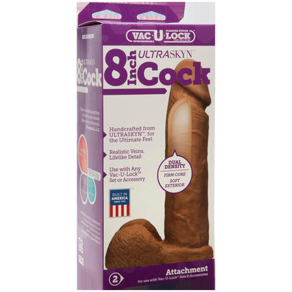 Vac-U-Lock 8-Inch Ultraskyn Cock - Caramel by Doc Johnson