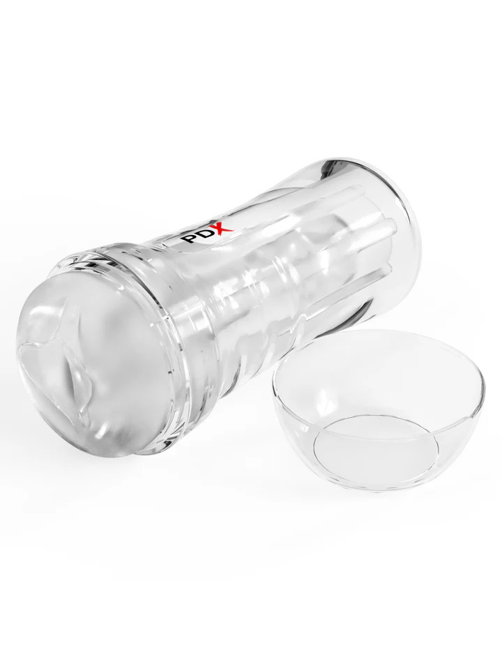 "Pdx Extreme Wet Pussies Super Luscious Lips Self-Lubricating Stroker - Frosted PDRD440-20"