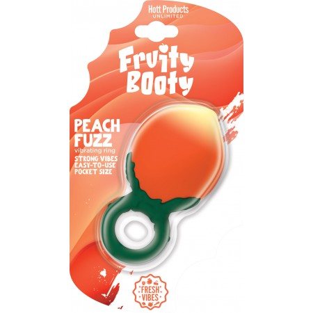 Hott Products Peach Fuzz Mini Peach-Shaped Vibrator — Liquid Silicone - HTP3764