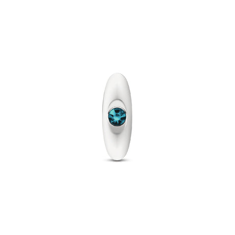 Silver Anchor Buttplug Kit - Clear Iridescent/teal