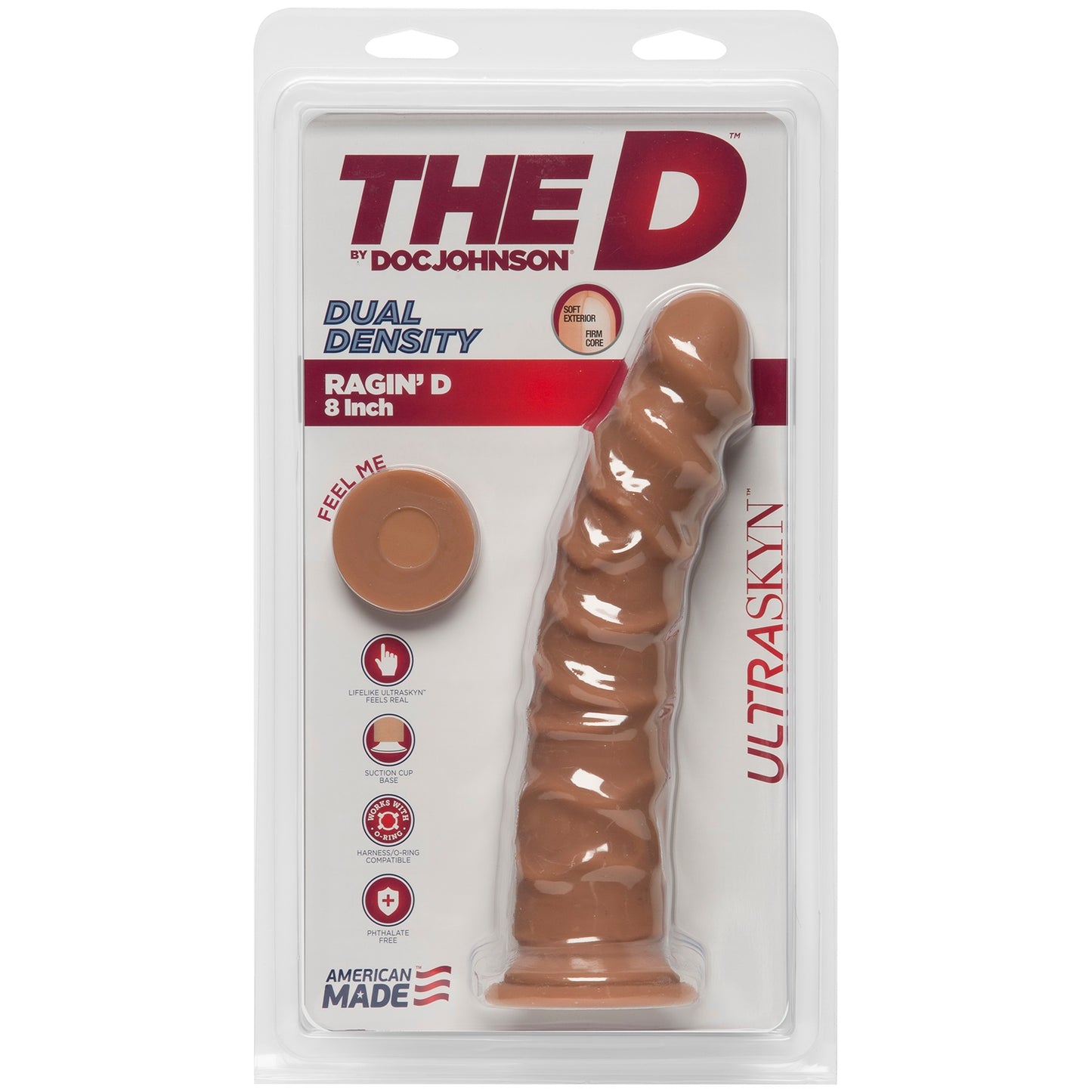 The D - Ragin' D 8 Inch - Caramel by Doc Johnson