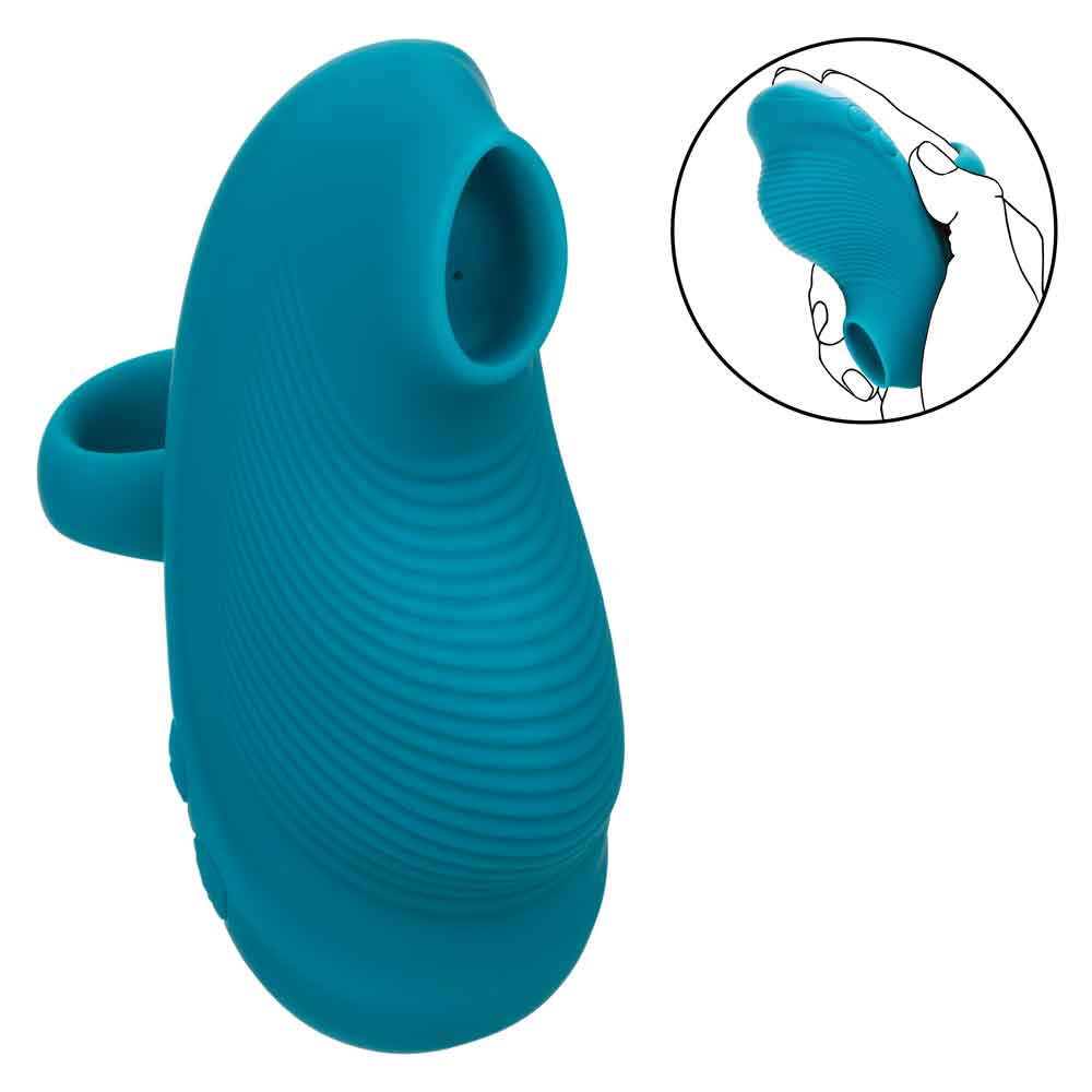 CalExotics Envy Handheld Suction Massager - Blue