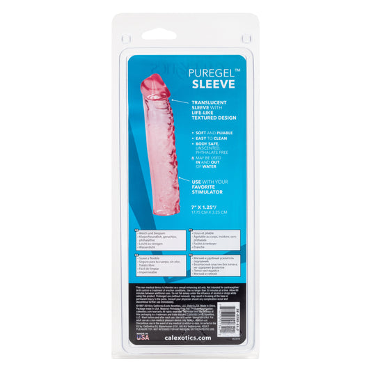 CalExotics Puregel Sleeve — Pink, 7in Textured Sleeve - SE0295142
