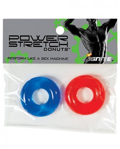 SI Novelties Power Stretch Donuts — 2 Pack (Red & Blue) - SI-95108