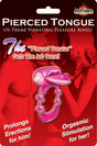 Hott Products Xtreme Vibes Pierced Tongue Vibrating Cock Ring, Magenta - HTP2296