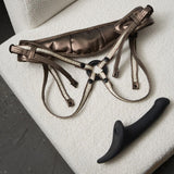 Strap-On-Me Desirous Leatherette Harness — Adjustable, Padded Back - SM7265