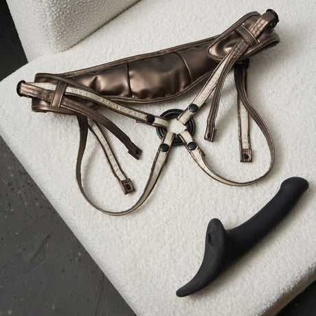 Strap-On-Me Desirous Leatherette Harness — Adjustable, Padded Back - SM7265