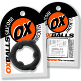 OXBALLS Spinner Liquid Silicone Cock Ring — Black - OX-3202-BLK