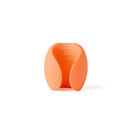 Emojibator Peach Vibrating Stroker — USB-C Rechargeable, Medical-Grade Silicone - EM2156