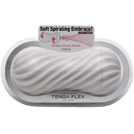 Tenga FLEX Reusable Spiral Sleeve — Silky White - TN471