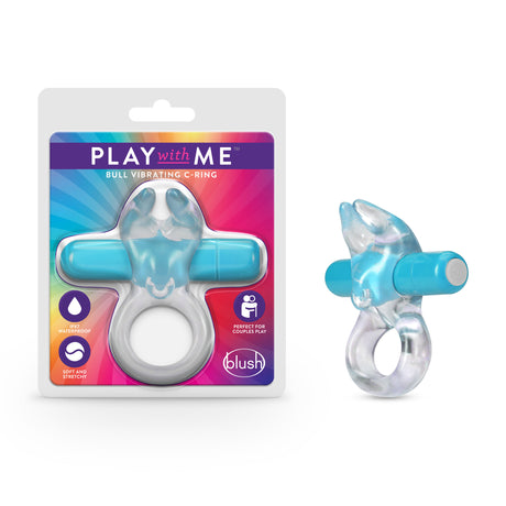 Blush Play With Me Bull Vibrating C-Ring — Blue - BL-74202