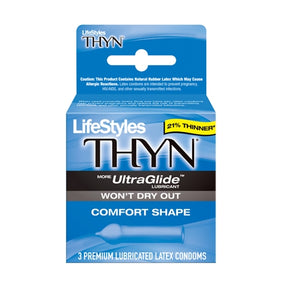 Paradise Marketing LifeStyles Thyn Condoms with UltraGlide, 3 Pack - LS9103