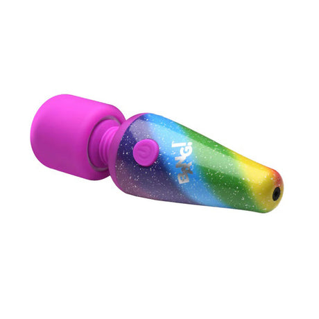 XR Brands Rainbow Mini Wand Vibrator, USB Rechargeable, 4.4" - BNG-AH504