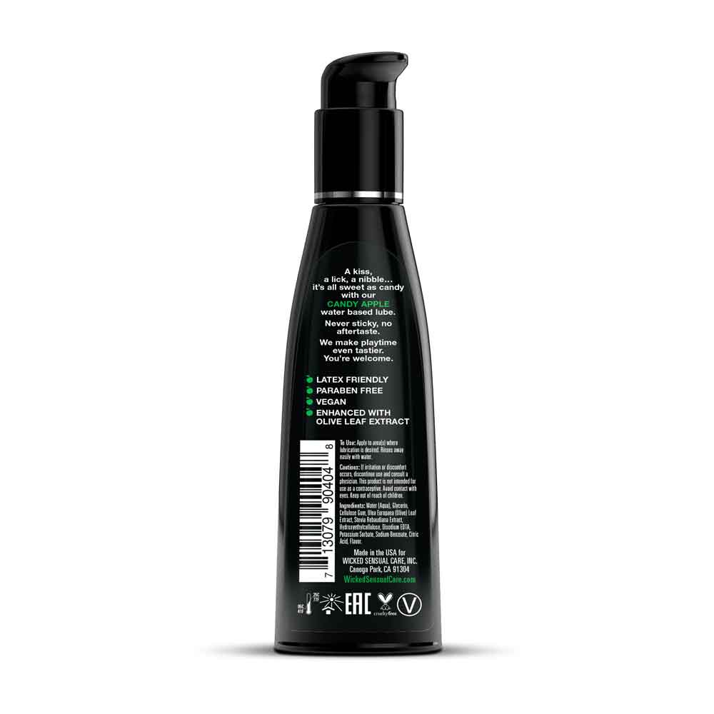 Wicked Sensual Care Aqua Candy Apple Water-Based Lubricant, 4 fl oz - WS-90404