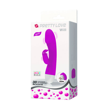 Pretty Love Will 30-Function Rabbit Vibrator, 7.09 in - BW-241028