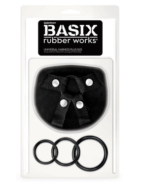 Pipedream Basix Plus-Size Universal Harness with 3 Silicone Rings - PD4320-02