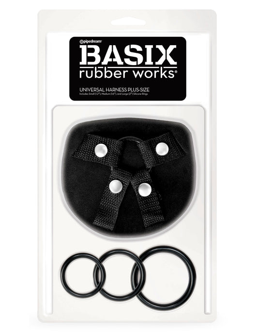 Pipedream Basix Plus-Size Universal Harness with 3 Silicone Rings - PD4320-02