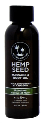 Earthly Body Hemp Seed Massage & Body Oil — Guavalava, 2 fl oz - EB-MAS268E