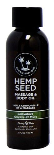 Earthly Body Hemp Seed Massage & Body Oil — Guavalava, 2 fl oz - EB-MAS268E