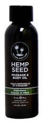 Earthly Body Hemp Seed Massage & Body Oil — Guavalava, 2 fl oz - EB-MAS268E