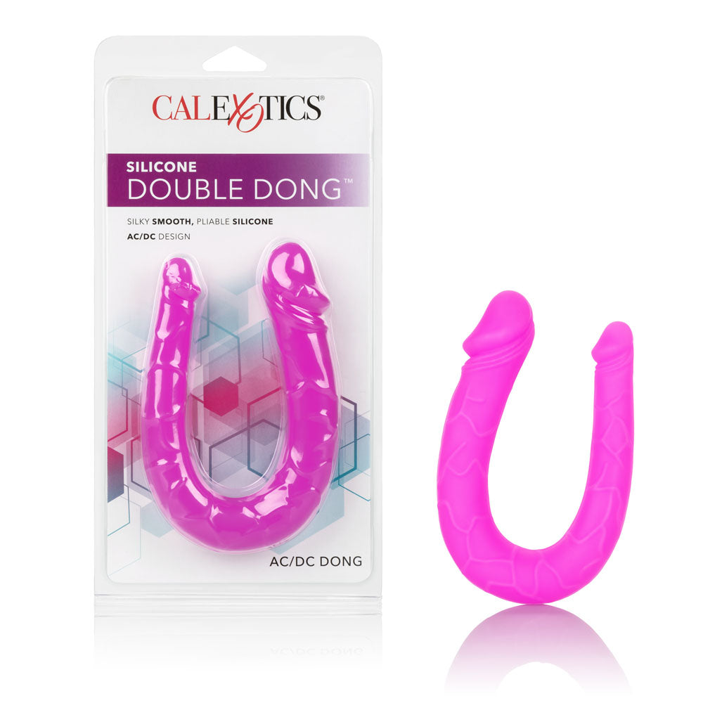 Silicone Double Dong Ac/dc Dong - Pink by CalExotics