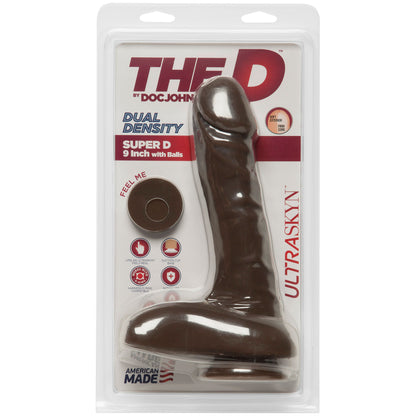 The D - Super D 9 Inch With Balls - Chocolate by Doc Johnson