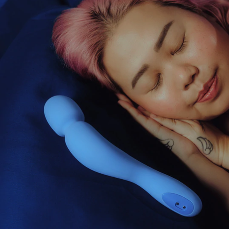 Dame Com Wand Vibrator — Periwinkle, Rechargeable - DM1326