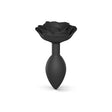 Love To Love Open Roses Anal Plug L — Black Onyx, Silicone - LV2428