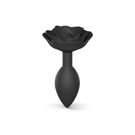 Love To Love Open Roses Anal Plug L — Black Onyx, Silicone - LV2428