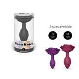 Love To Love Open Roses Anal Plug L — Black Onyx, Silicone - LV2428