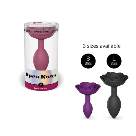 Love to Love Open Roses M Anal Plug — Plum Star, Silicone - LV2411