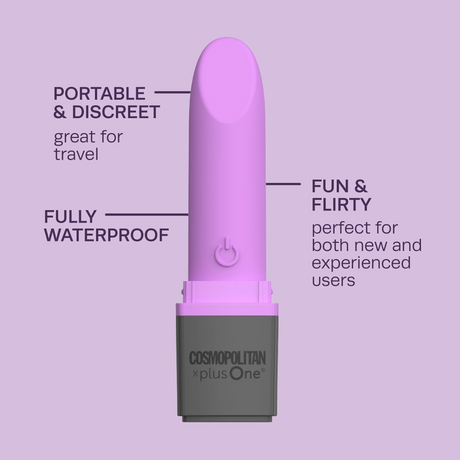 plusOne Read My Lipstick Vibe — Cosmo Lipstick-Style Vibrator - PO6890