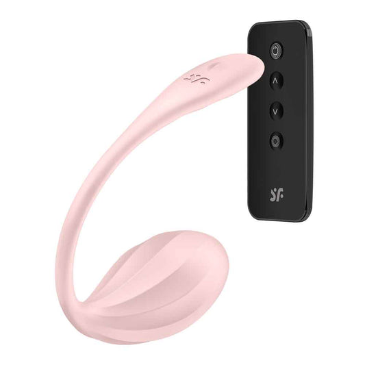 Satisfyer Ribbed Petal Connect Wearable Vibrator — Rose - SAT-4002774