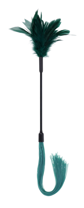 Sportsheets Indica Feather Tickler — Green Dual-Ended Teaser - SS10221
