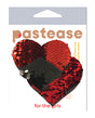 Pastease Color Changing Flip Sequins Hearts - Red/Black O/S by Pastease