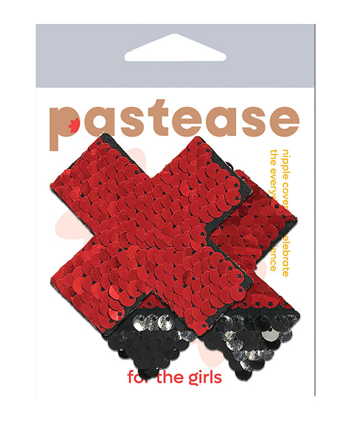Pastease Color Changing Flip Sequins Cross - Red/Black O/S by Pastease