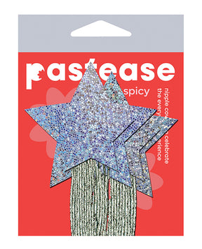 Pastease Glitter Tassle Stars - Silver O/S by Pastease