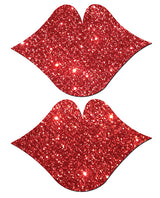 Pastease Glitter Lips - Red O/S by Pastease